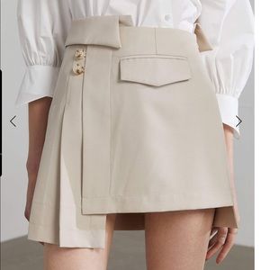 J.ING Jilted Tan Asymmetrical Skort